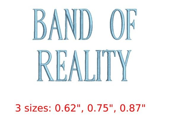 Band of Reality Font: Bold Embroidery