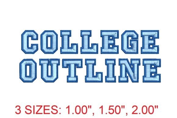 College Outline Embroidery Font: A Practical Guide for Digitizers and Makers