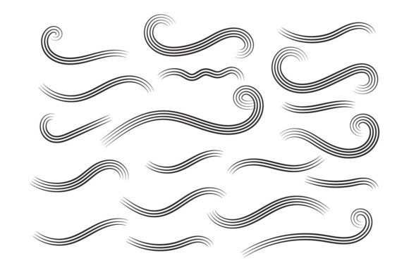 Curly Flourishes Swirls Scroll Design