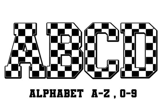 Elevating Brand Identity with Race Checkered Alphabet Font Sublimation and High-Resolution Clipart