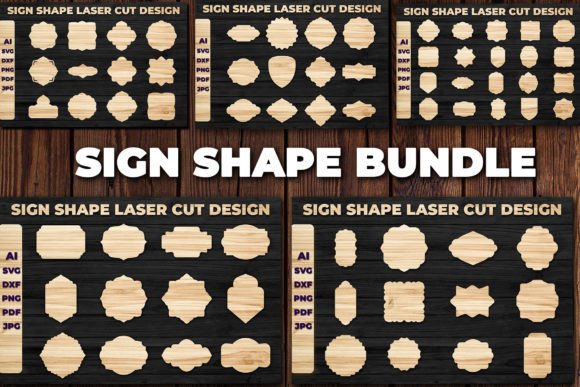 Laser Die Cut Sign Shape SVG Bundle Guide