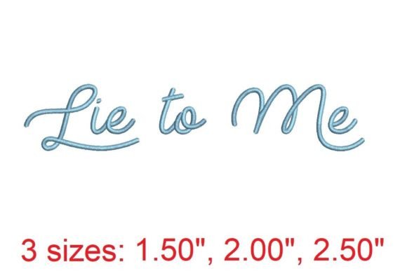 Lie to Me Embroidery Font: Style & Creativity