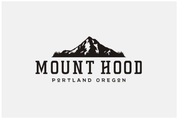 Mount Hood Portland Oregon Mountain Logo: A Versatile Vector Asset for Pacific Northwest Branding