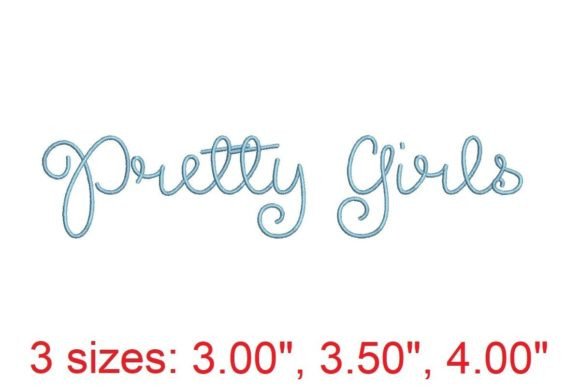 Pretty Girls Embroidery Font: Elevating Textile Art with Feminine Elegance
