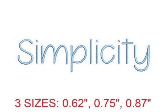 Simplicity Embroidery Font: Elegant Stitching