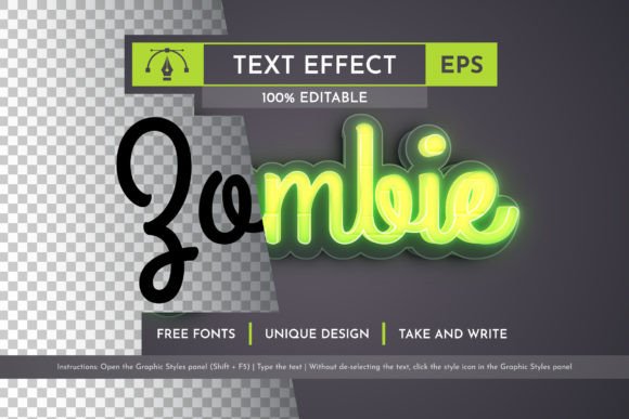 Zombie Editable Text Effect & Font Style